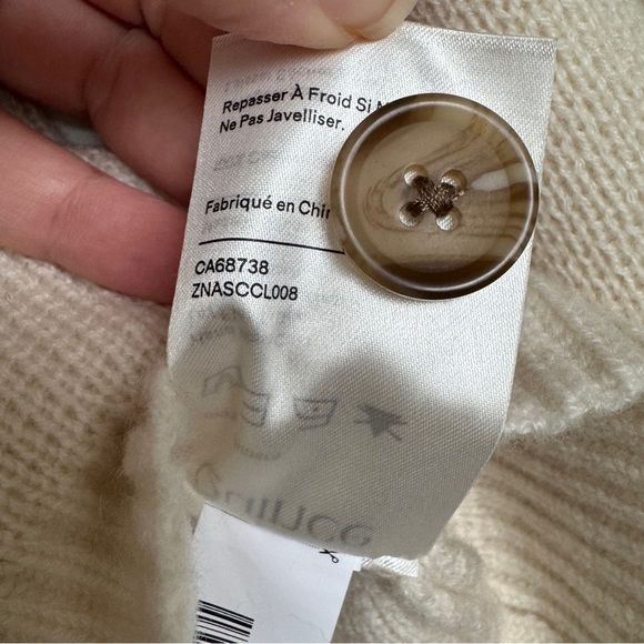 ✨ NWT! QUINCE Women's Mongolian Cashmere Structured Cardigan Sweater | Ivory | M - Picture 11 of 14